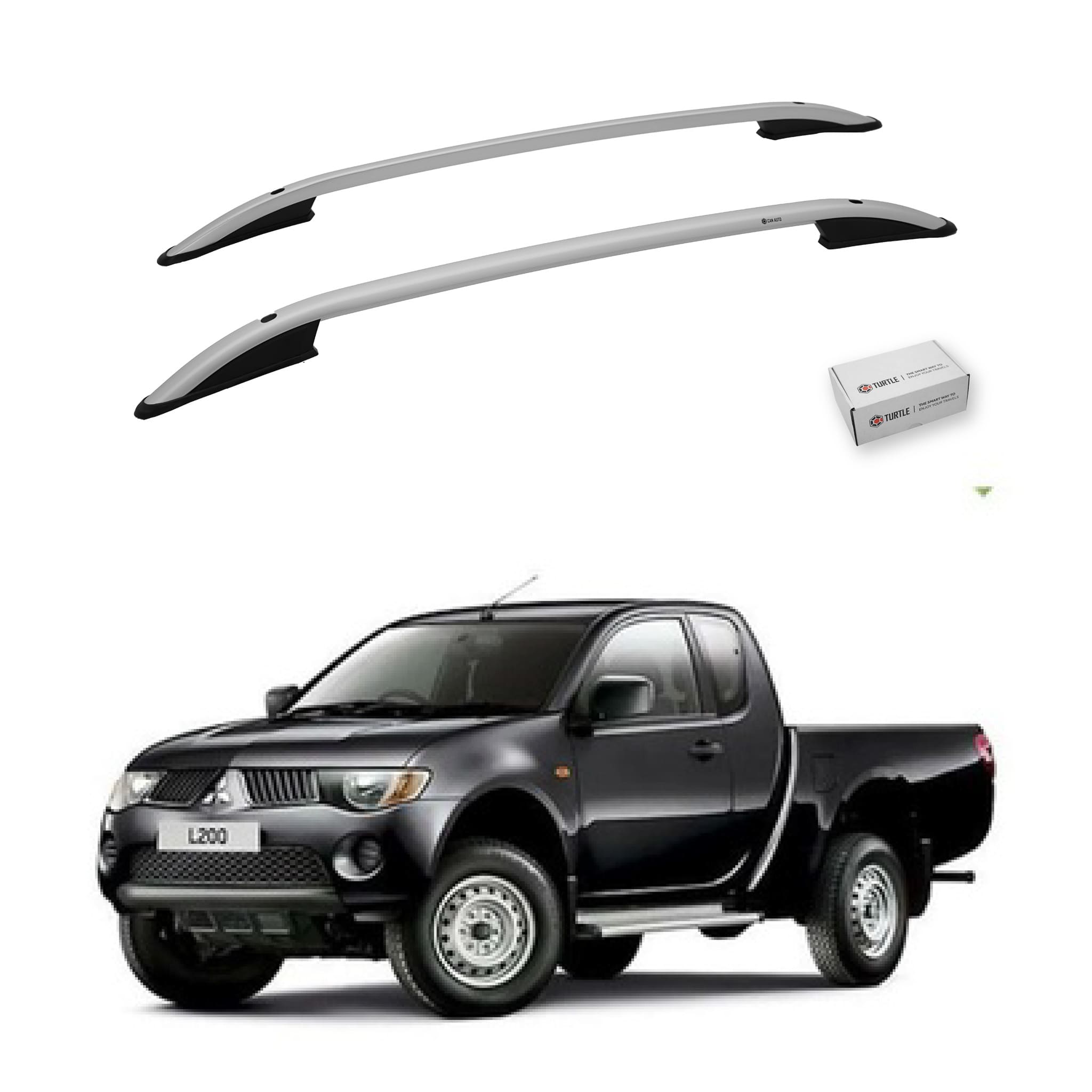 Turtle Mitsubishi L200 (Mk4) 2006-2014 Tavan Çıtası Crown Gri