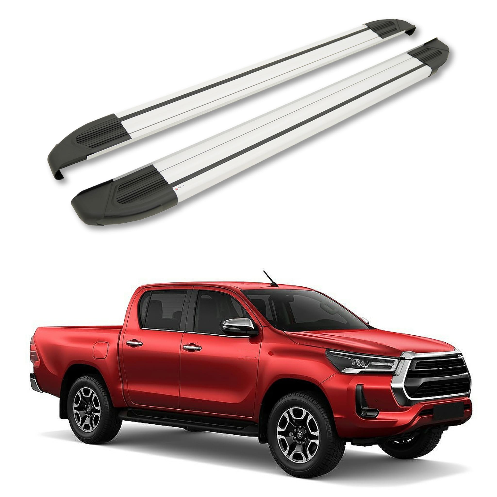 Turtle Toyota Hilux Revo 2015-2025 Yan Basamak Brillant Gri - Görsel 4
