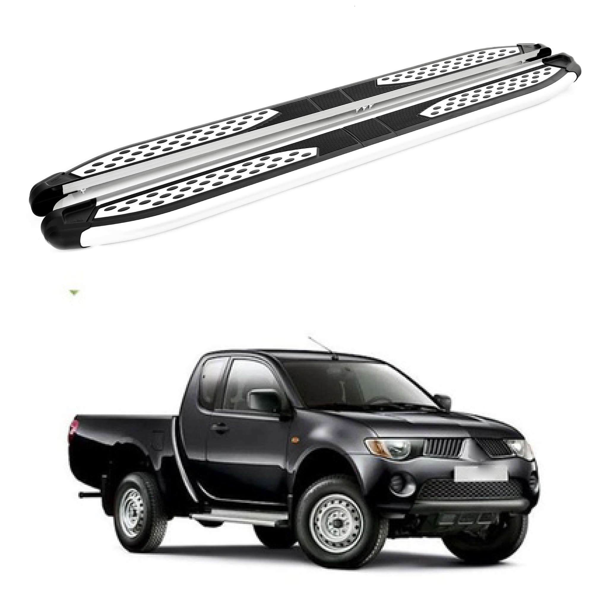 Turtle Mitsubishi L200 (Mk4) 2006-2014 Yan Basamak Plus Gri - Görsel 4