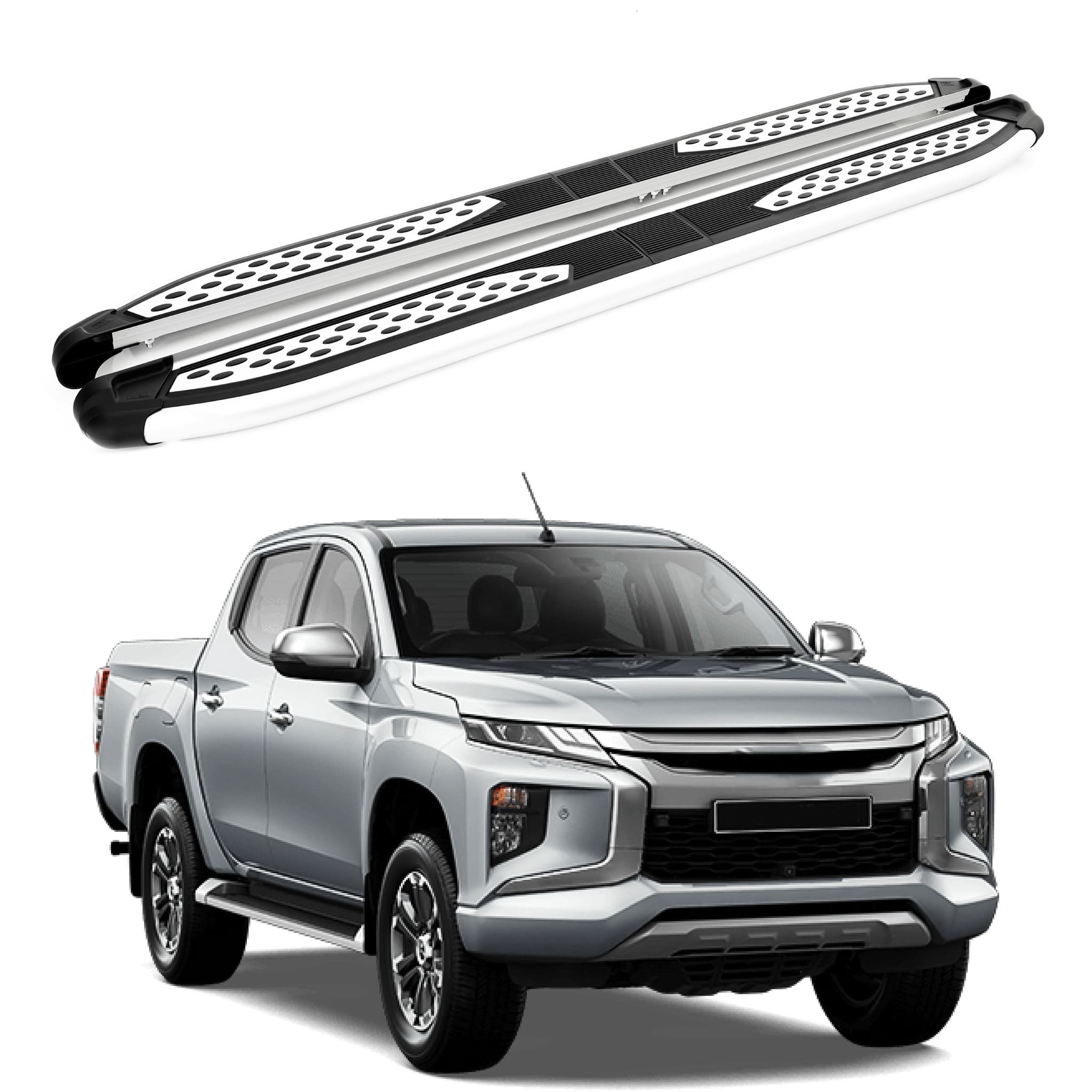 Turtle Mitsubishi L200 (Mk5) 2015-2025 Yan Basamak Plus Gri - Görsel 4