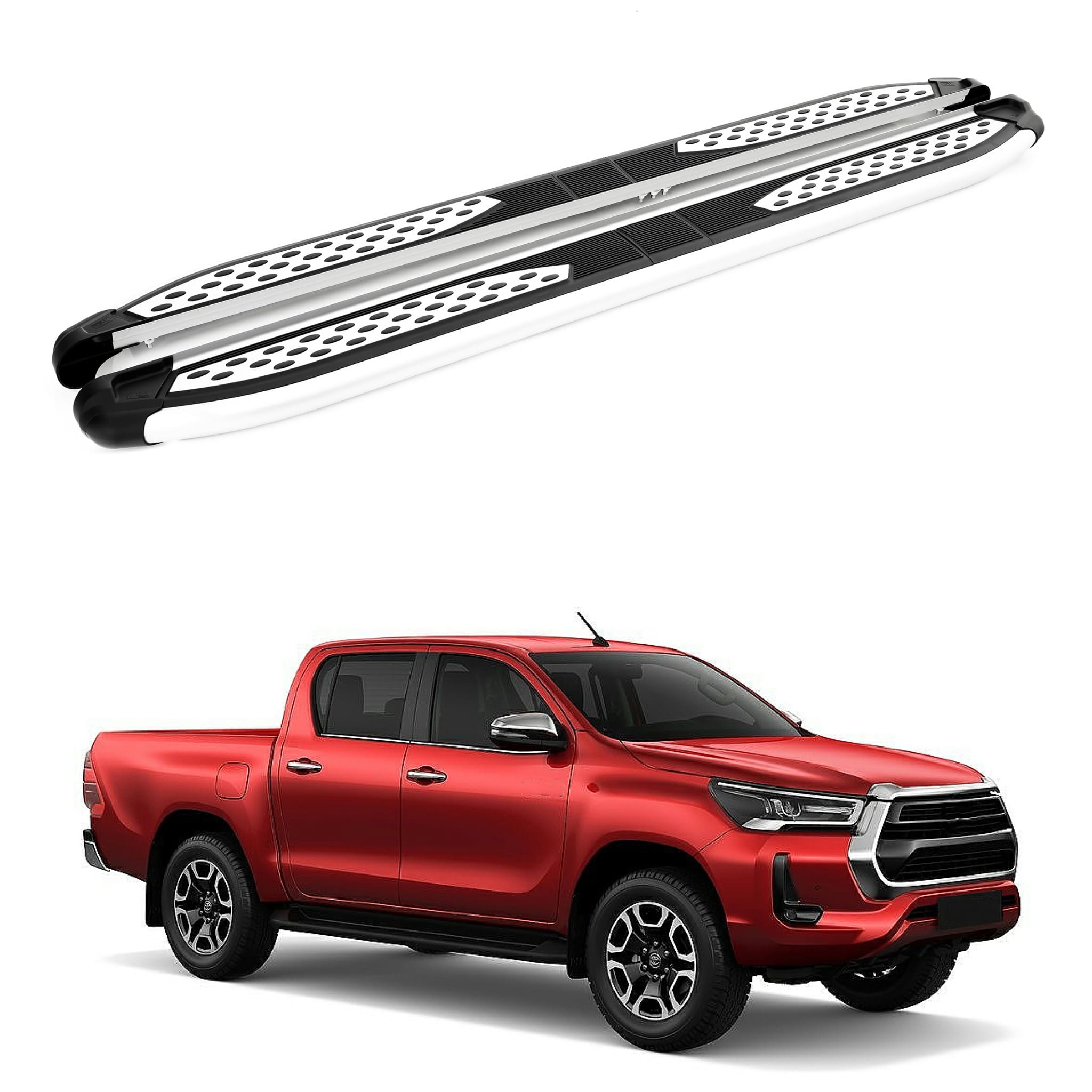 Turtle Toyota Hilux Revo 2015-2025 Yan Basamak Plus Gri - Görsel 4